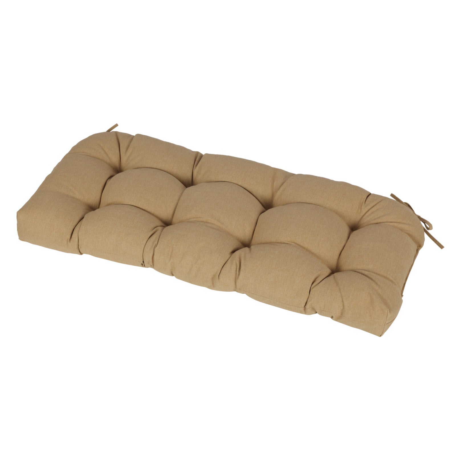 Outdoor Polyester Tufted Bench Cushion, Water & Fade Resistant, Brown - Aoodor